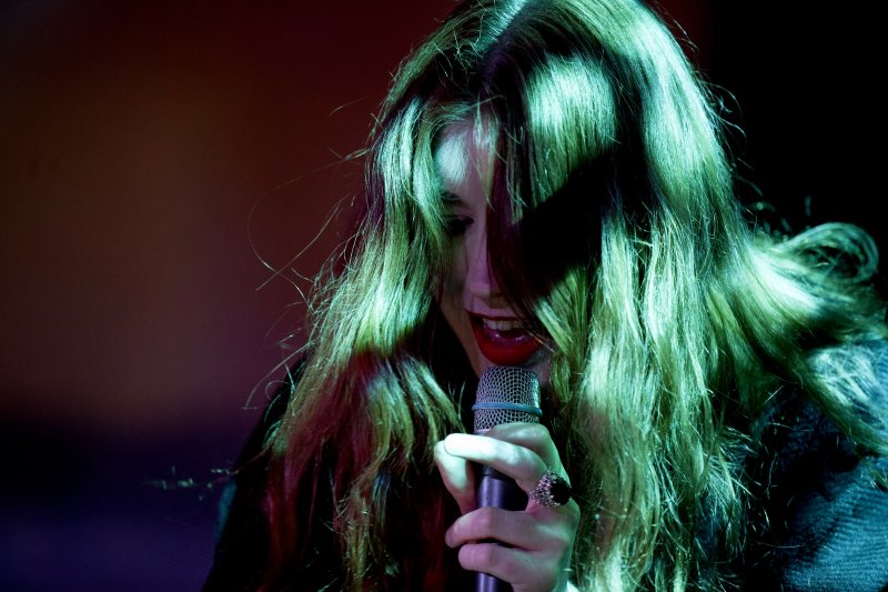 Julia Catherine Parr performs in Black City Lights at Le Poisson Rouge as part of the CMJ Music Marathon in New York, NY on Oct. 15, 2013. The festival, in its 33rd year, runs through Saturday.