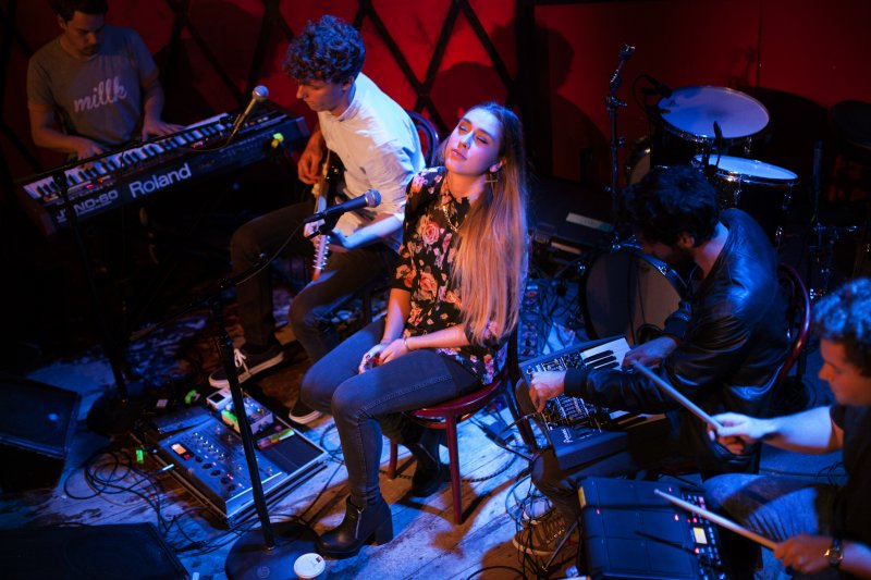 The Munich-based group Claire performs at Rockwood Music Hall as part of the CMJ Music Marathon in New York, NY on Oct. 15, 2013. The festival, in its 33rd year, runs through Saturday.