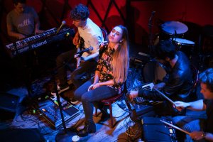 The Munich-based group Claire performs at Rockwood Music Hall as part of the CMJ Music Marathon in New York, NY on Oct. 15, 2013. The festival, in its 33rd year, runs through Saturday.