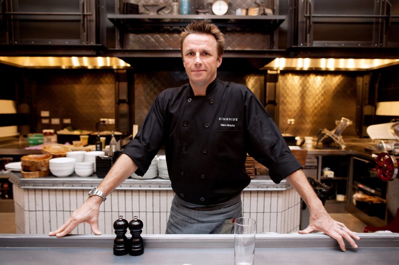 Chef Marc Murphy poses in a kitchen of his new restaurant, Kingside, in New York, NY on Oct. 17, 2013. The American food restaurant, located on W. 57th, is set to open Oct. 28.