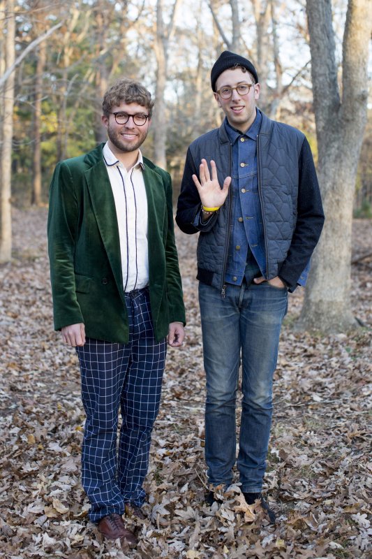 Designers Timo Weiland, left, and Alan Eckstein, of the fashion label Timo Weiland, pose in the woods near Georgica Pond in East Hampton, NY on Nov. 16, 2013. The two were modeling clothes appropriate for a winter weekend in the country. 

CREDIT: Brian Harkin for The Wall Street Journal
TOTWINTRY