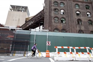 This is the former Domino Sugar refinery, seen from Kent Ave., in the Williamsburg neighborhood of Brooklyn, NY on Oct. 16, 2013. Activists are hoping to derail plans for a $1.3-billion high-rise development on the site.
