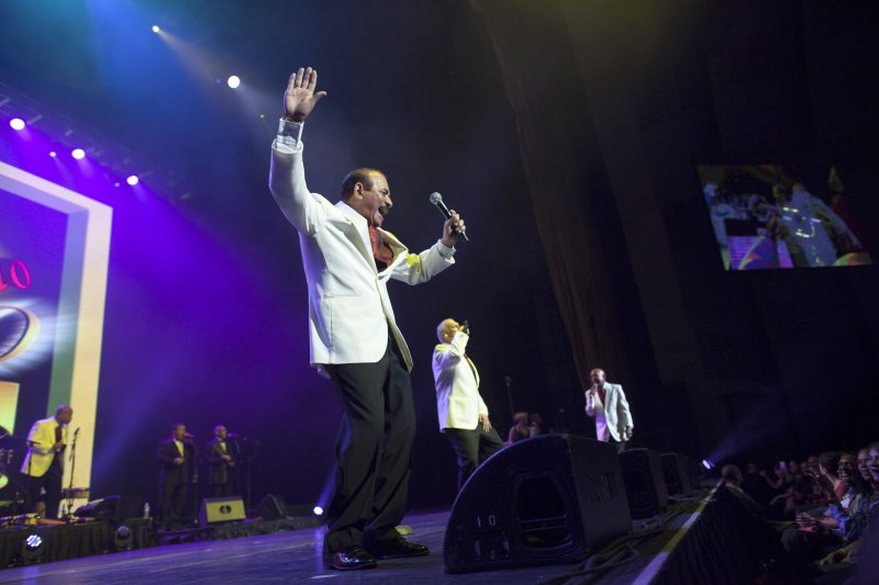 Charlie Aponte of El Gran Combo performs at Radio City Music Hall in New York, NY on Sept. 29, 2013. El Gran Combo, a Puerto Rican salsa group, played a 50th anniversary show.