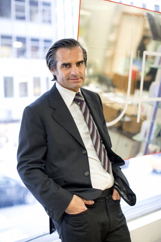 Hairstylist Julien Farel poses in his eponymous salon on Madison Ave in New York, NY on Jan. 16, 2014. The French-born stylist caters to a high-end clientele. 

CREDIT: Brian Harkin for The Wall Street Journal
SALON