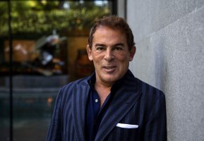 Eugenio López Alonso, financial supporter of Museo Jumex, poses at his home in Mexico City, Mexico on Sept. 26, 2023. Museo Jumex, whose chief curator is Kit Hammonds, will open its 10th anniversary show "Everything Gets Lighter" on Nov. 18. López's family made a fortune with its Grupo Jumex juice business.