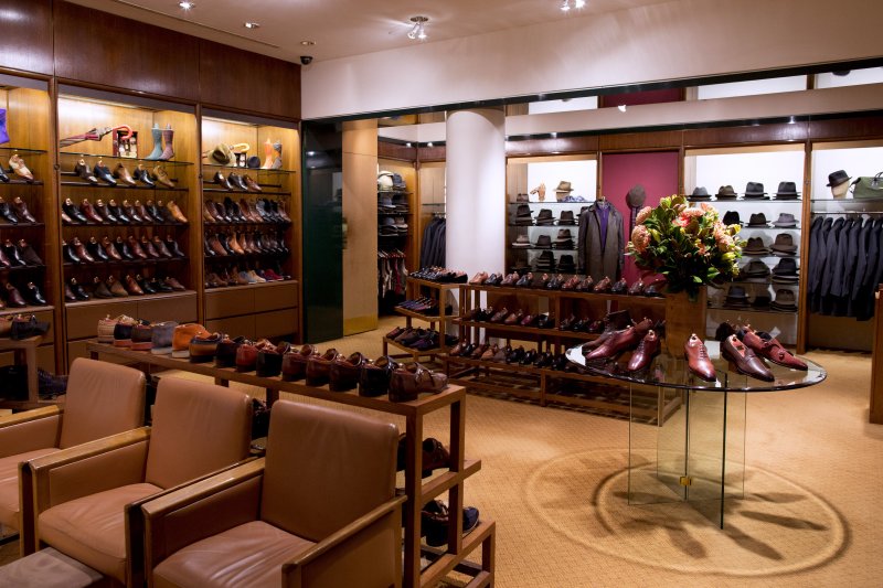 This is the newly expanded shoe department at Paul Stuart on Madison Ave in New York, NY on Nov. 14, 2013. The upscale clothing store rearranged elements of the store earlier this year to make the products more accessible to customers. 

CREDIT: Brian Harkin for The Wall Street Journal
MENSSTORES